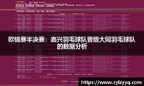 欧锦赛半决赛：嘉兴羽毛球队晋级大同羽毛球队的数据分析